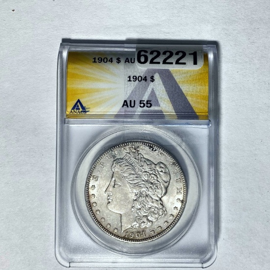 1904 Morgan Dollar ANACS AU 55 SILVER
