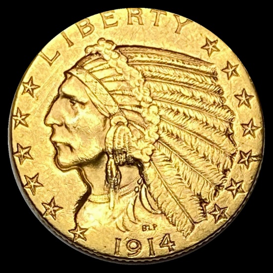 1914-D Indian Head Half Eagle $5 Gold LIGHTLY CIRCULATED