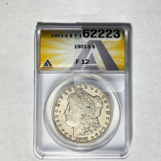 1901-S Morgan Dollar ANACS F 12 SILVER