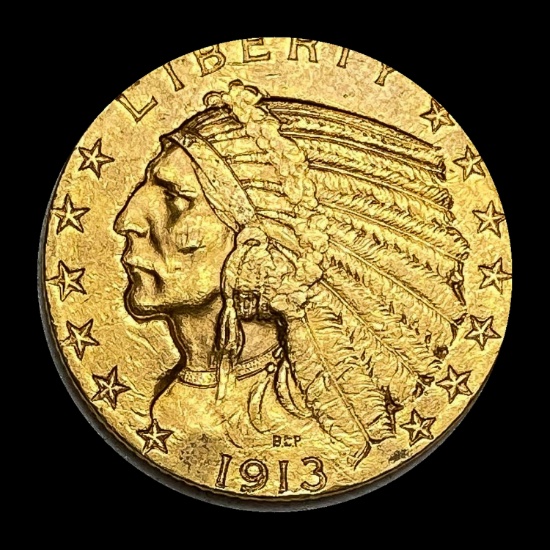 1913 Indian Head Half Eagle $5 Gold LIGHTLY CIRCULATED