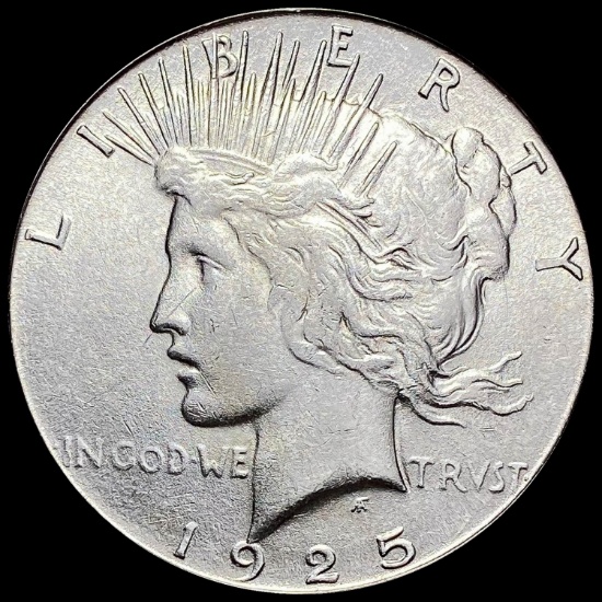 1925 Silver Peace Dollar CLOSELY UNCIRCULATED