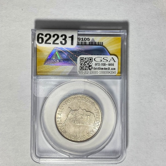 1953-D 50C Washington-Carver ANACS MS64