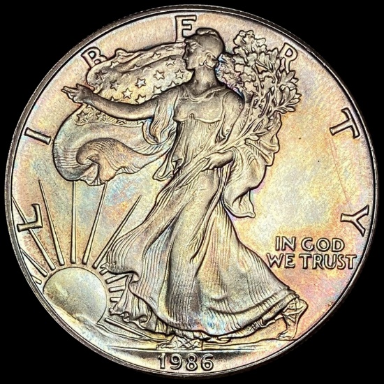 1986 1 oz Silver American Eagle $1 SUPERB GEM BU