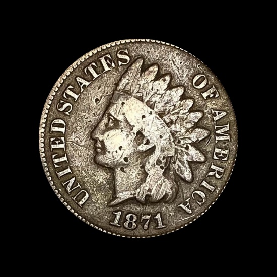 1871 Indian Head Cent NICELY CIRCULATED