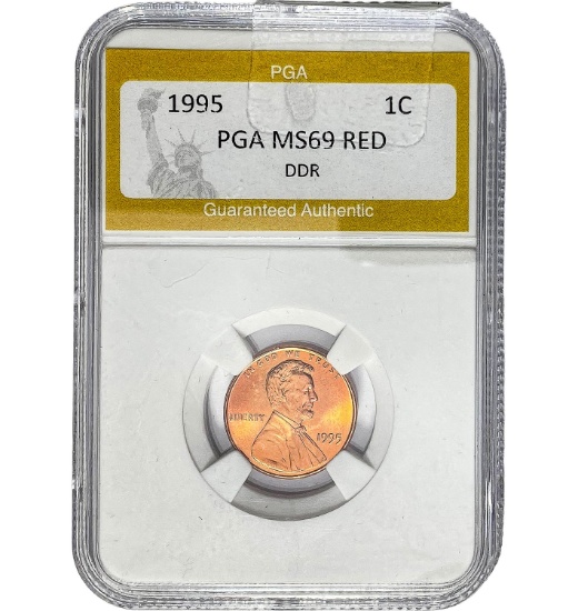 1995 1C Lincoln Cent PGA MS69 RED DDR