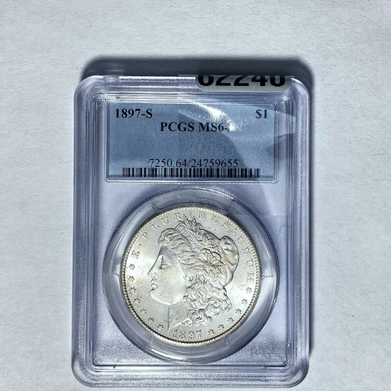 1897-S Morgan Dollar PCGS MS64 SILVER