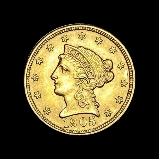 1905 Liberty Head Quarter Eagle $2.50 CHOICE BU