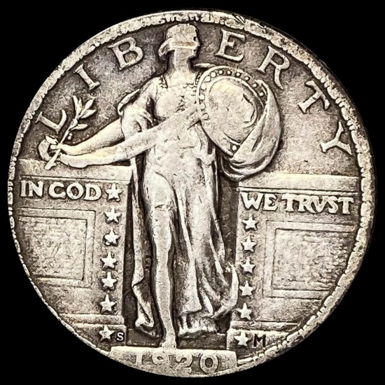 1929-S Silver Standing Liberty Quarter LIGHTLY CIRCULATED