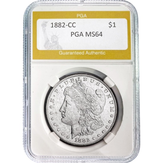 1882-CC Morgan Silver Dollar PGA MS64