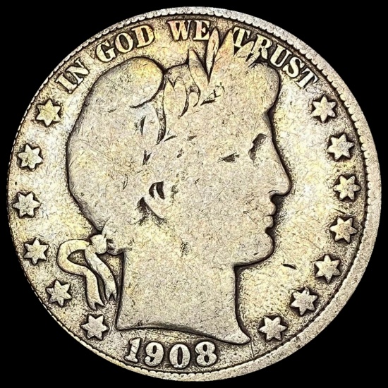 1908-O Silver Barber Half Dollar NICELY CIRCULATED