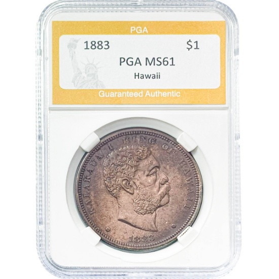 1883 Kingdom of Hawaii Dollar PGA MS61
