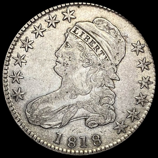 1818 Capped Bust Half Dollar LIGHTLY CIRCULATED