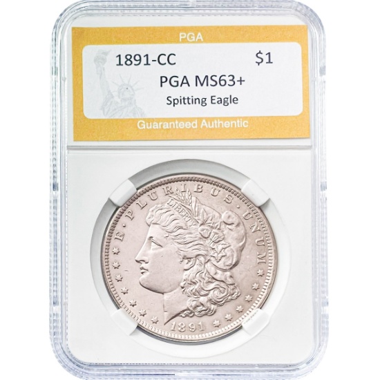 1891-CC Morgan Silver Dollar PGA MS64+