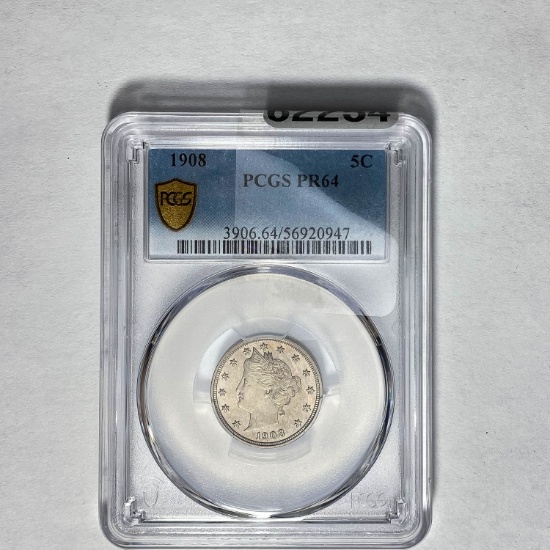 1908 Liberty Victory Nickel PCGS PR64