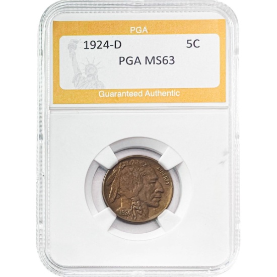 1924-D Buffalo Nickel PGA MS63