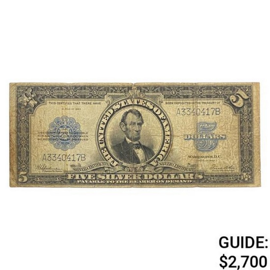 1923 $5 "PORTHOLE" SILVER CERTIFICATE VF