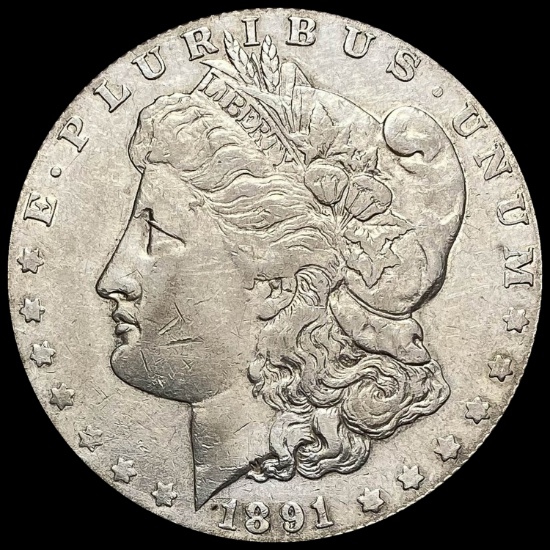 1891 Silver Morgan Dollar NEARLY UNCIRCULATED
