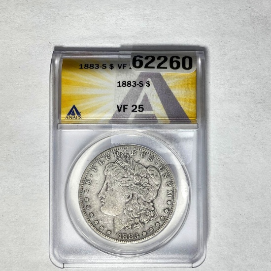 1883-S Morgan Dollar ANACS VF 25 SILVER