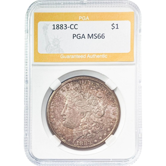 1883-CC Morgan Silver Dollar PGA MS66