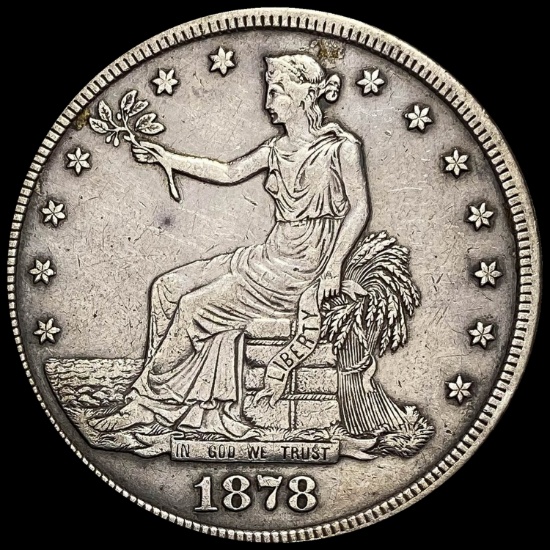 1878-S Silver Trade Dollar NEARLY UNCIRCULATED