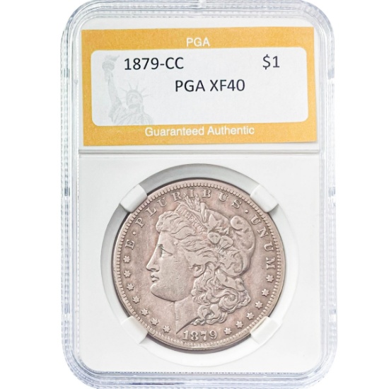1878-CC Morgan Silver Dollar PGA XF40