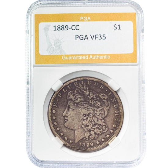 1889-CC Morgan Silver Dollar PGA VF35