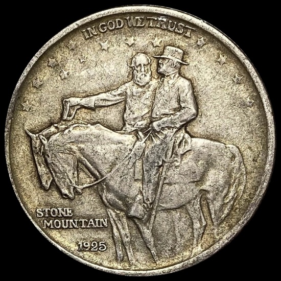 1925 Stone Mountain Silver Half Dollar NEARLY UNCIRCULATED