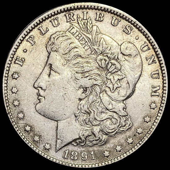 1891 Silver Morgan Dollar CLOSELY UNCIRCULATED