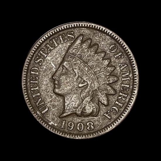 1908-S Indian Head Cent LIGHTLY CIRCULATED