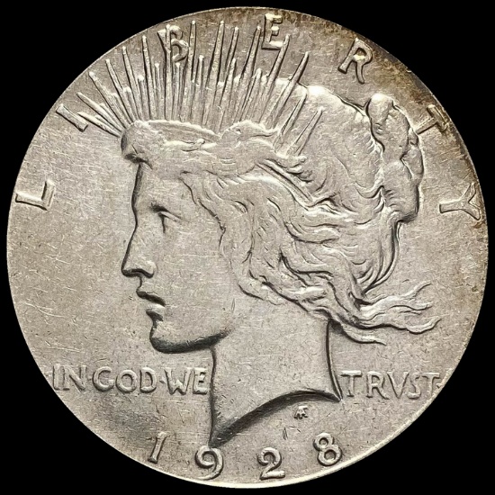 1928 Silver Peace Dollar NEARLY UNCIRCULATED