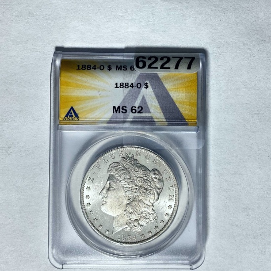 1884-O Morgan Dollar ANACS MS 62 SILVER