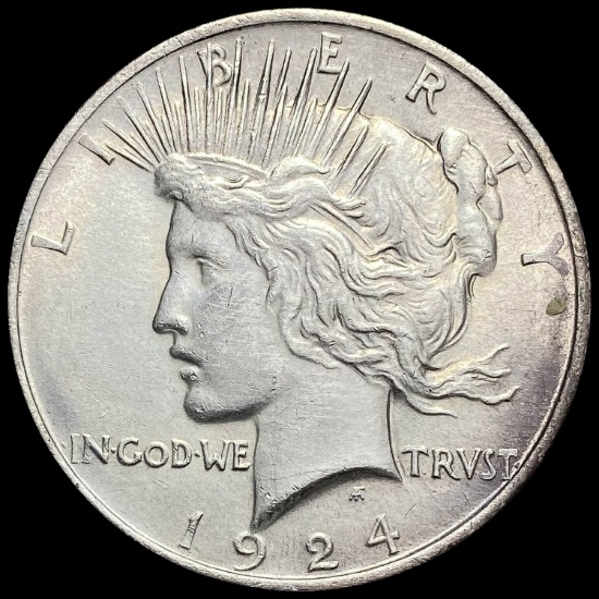 1924 Silver Peace Dollar CLOSELY UNCIRCULATED