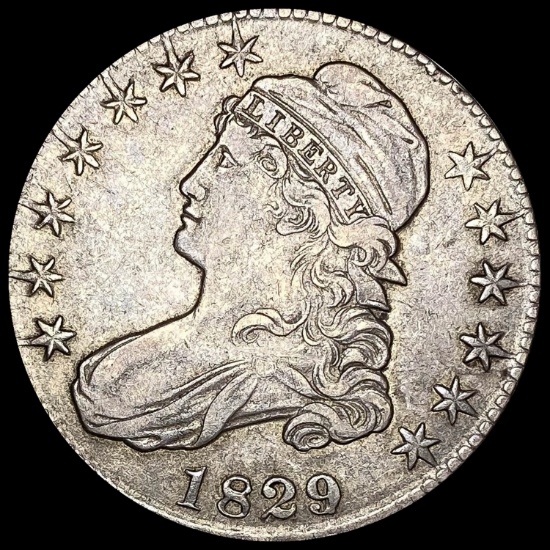 1829 Silver Capped Bust Half Dollar NEARLY UNCIRCULATED