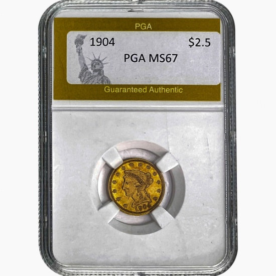 1904 $2.50 Gold Quarter Eagle PGA MS66