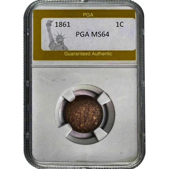 1861 Indian Head Cent PGA MS67