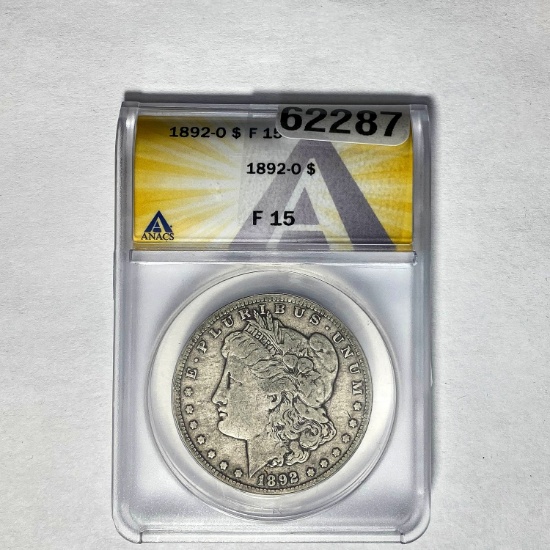 1892-O Morgan Dollar ANACS F 15 SILVER