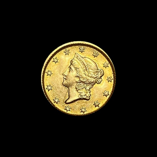 1854 Gold $1 Type 1 CHOICE AU