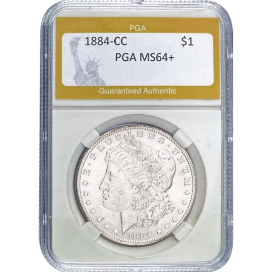 1884-CC Morgan Silver Dollar PGA MS64+