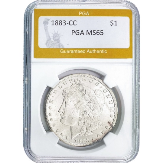 1883-CC Morgan Silver Dollar PGA MS65
