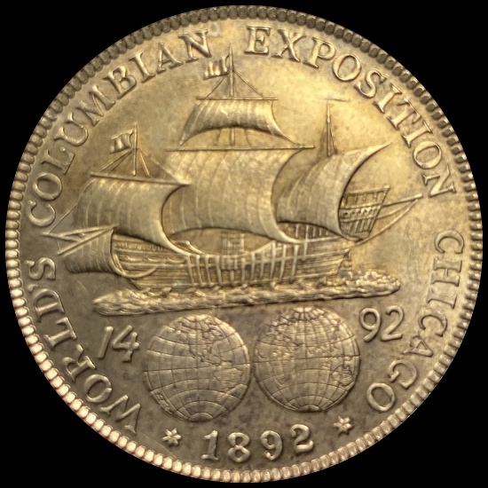 1892 Silver Columbian Exposition Half Dollar CHOICE AU