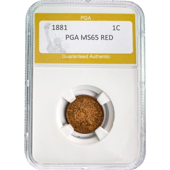 1881 Indian Head Cent PGA MS65
