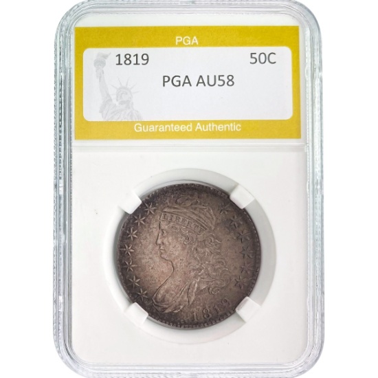 1819 Capped Bust Half Dollar PGA AU58