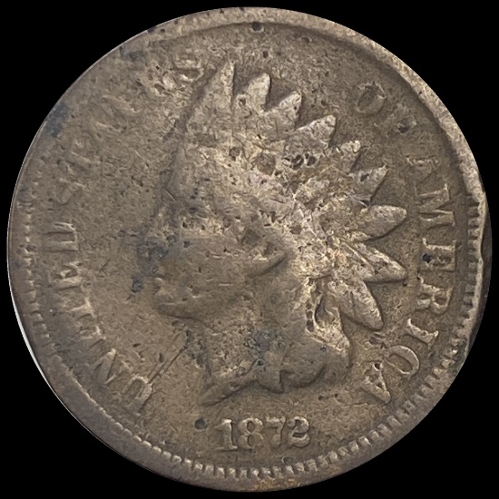 1872 Indian Head 1C NICELY CIRCULATED