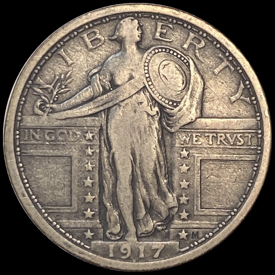 1917 Type 1 Standing Liberty Quarter LIGHTLY CIRCULATED