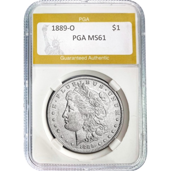 1889-O Morgan Silver Dollar PGA MS61