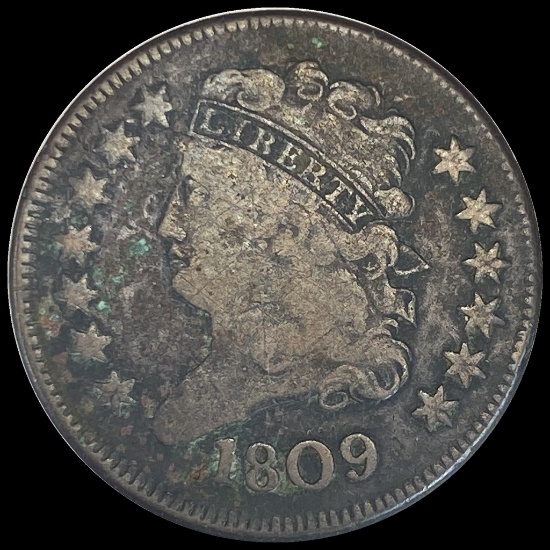 1809 Classic Head Half Cent LIGHTLY CIRCULATED