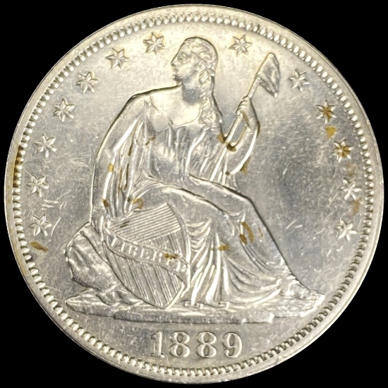 1889 Silver Half Dollar (Seated Liberty) CLOSELY UNCIRCULATED