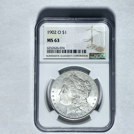 1902-O Morgan Dollar NGC MS 63 SILVER
