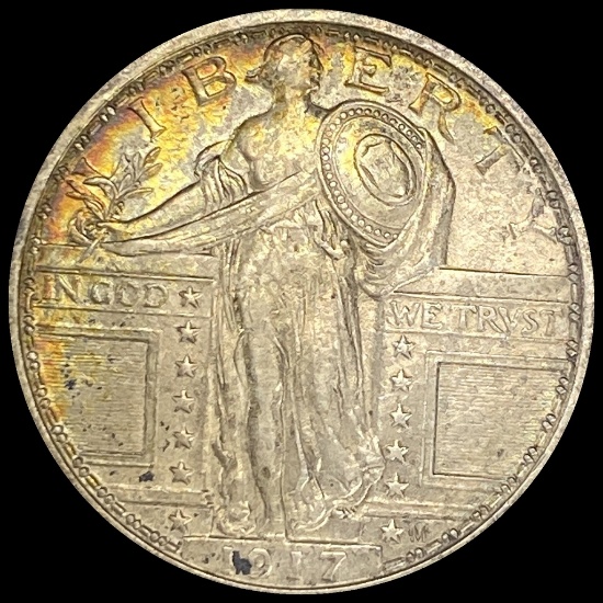 1917 Type 1 Standing Liberty Quarter NEARLY UNCIRCULATED
