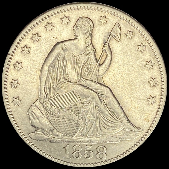 1858-O Silver Half Dollar UNCIRCULATED